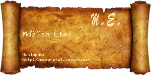 Móza Etel névjegykártya